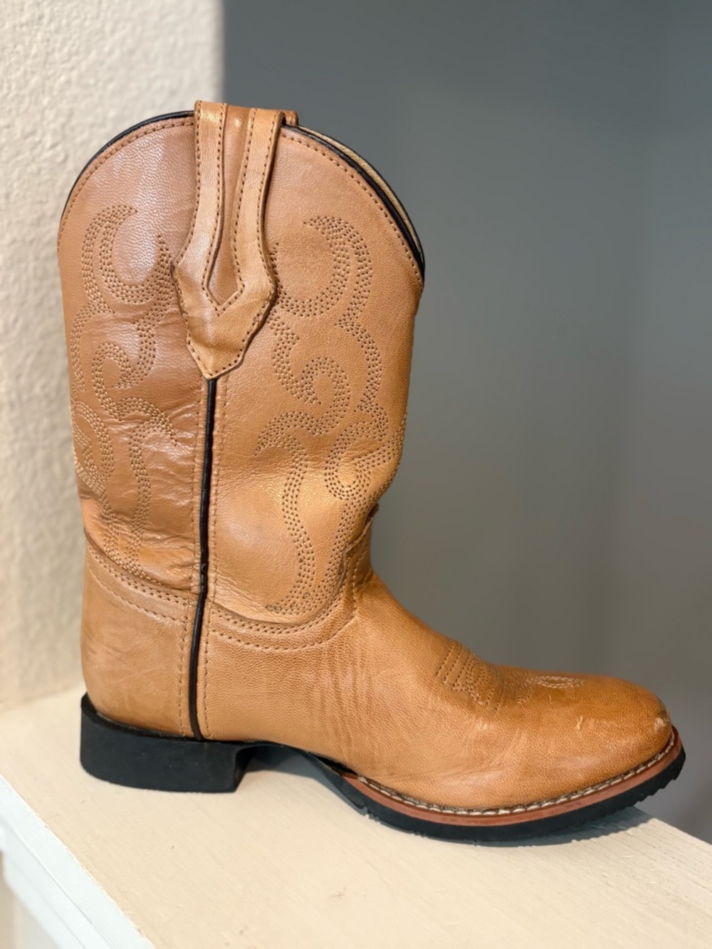 Cody James Western Boots Boys Youth Size 3 D Leather Brown Almond Toe 43134C - Picture 5 of 10